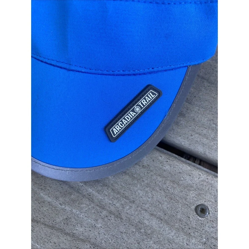 Arcadia Trail Adjustable Reflective Dog Visor Hat Blue Size Small/Medium